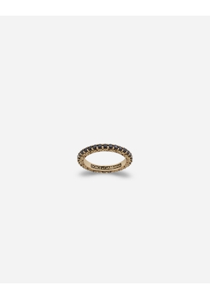 Dolce & Gabbana Yellow Gold Family Ring With Black Sapphires - Woman Rings Gold 56