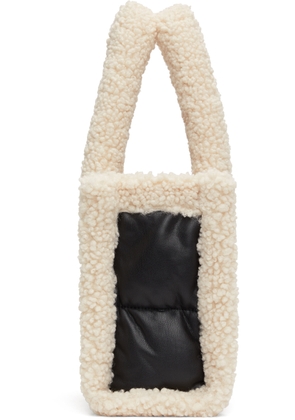 Stand Studio Black & Off-White Quilted Small Liz Tote