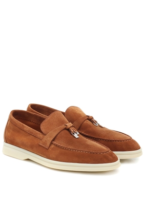 Loro Piana Summer Charms Walk suede loafers