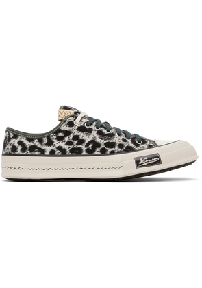 visvim Gray Skagway Leopard Lo Sneakers