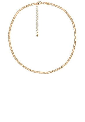 Jordan Road Jewelry Elongated Box Necklace in 18k Gold Plated Brass - Metallic Gold. Size all.