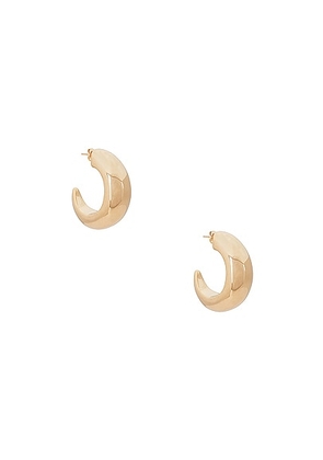 Jordan Road Jewelry Large Moon Hoop Earrings in 18k Gold Filled - Metallic Gold. Size all.