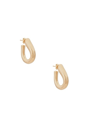 Jordan Road Jewelry Tear Drop Hoop Earrings in 18k Gold Filled - Metallic Gold. Size all.