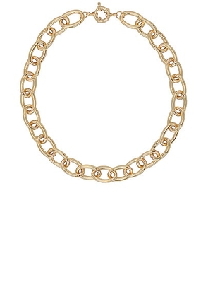 Jordan Road Jewelry Xl Oval Necklace in 18k Gold Plated Brass - Metallic Gold. Size all.