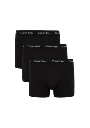 Calvin Klein Stretch-cotton Trunks - set of Three - Bright Black - XL