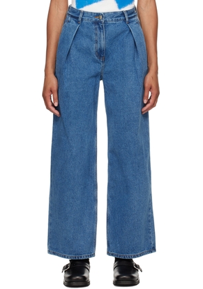ADER error Blue Significant Pleated Jeans