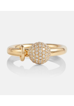 Rainbow K Piercing 14kt gold ring with diamonds