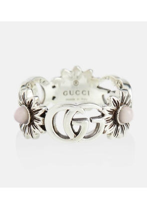 Gucci GG Marmont sterling silver ring with pearls