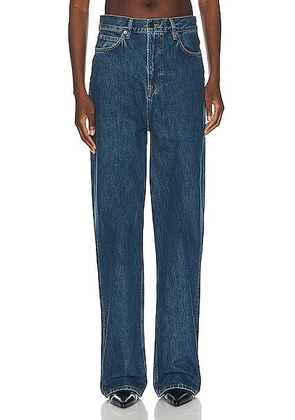 WARDROBE.NYC Denim Low Rise Jean in Indigo - Blue. Size 28 (also in 29, 30).