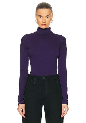 Lemaire Second Skin High Neck Top in Purple Iris - Purple. Size XS (also in ).
