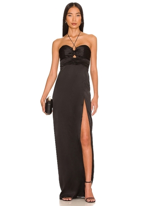 Amanda Uprichard x REVOLVE Destina Gown in Black. Size XL.