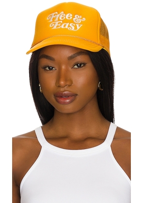 Free & Easy Trucker Hat in Yellow.