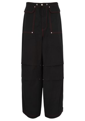 Dion Lee Honbao Cotton-blend Poplin Cargo Trousers - Black - L (UK14 / L)