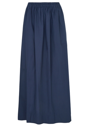 Aexae Cotton-poplin Maxi Skirt - Navy - L (UK14 / L)