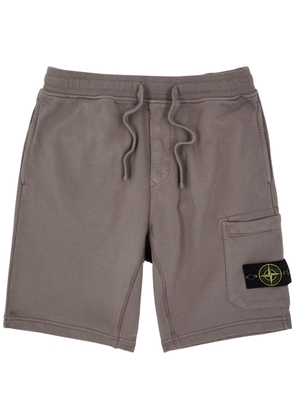 Stone Island Logo Cotton Shorts - Taupe - S