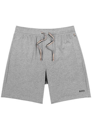 Boss Unique Logo-print Jersey Shorts - Grey - L