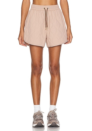 Varley Connel Quilt Short in Warm Taupe - Tan. Size L (also in M).