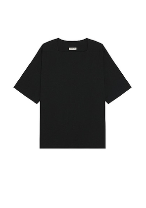 Fear of God Straight Neck SS Top in Black - Black. Size L (also in S).