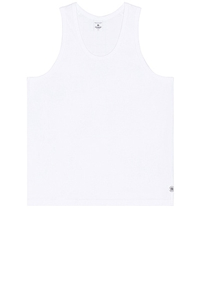 Reigning Champ Lightweight Jersey Tank Top in White - White. Size L (also in S, XL/1X).