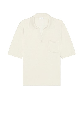 Saint Laurent Polo Manches Courtes in Ecru - Ivory. Size L (also in M, S, XL).