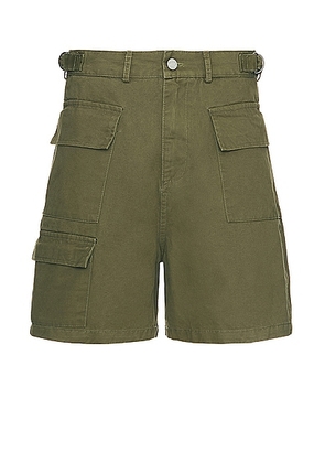 Found Twill Cargo Shorts in Vintage Olive - Green. Size L (also in M, S, XL).