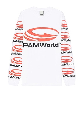 P.A.M. Perks and Mini Pwpwpwpw Long Sleeve Tee in White - White. Size L (also in M, S, XL/1X).