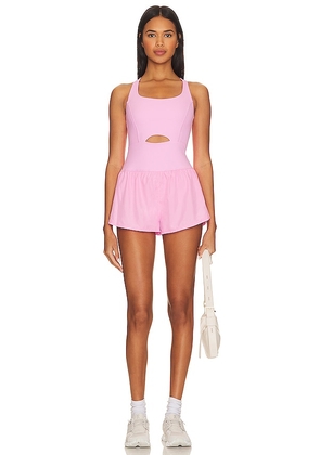 Free People X FP Movement Righteous Runsie In Summer Lovin in Pink. Size M.