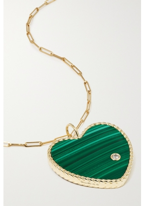 Yvonne Léon - Reversible 18-karat Gold Multi-stone Necklace - Green - One size