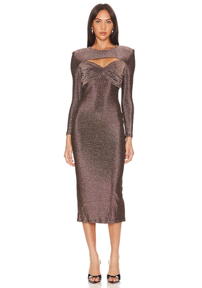 ASTR the Label Rosella Dress in Metallic Bronze. Size L, S, XL, XS.