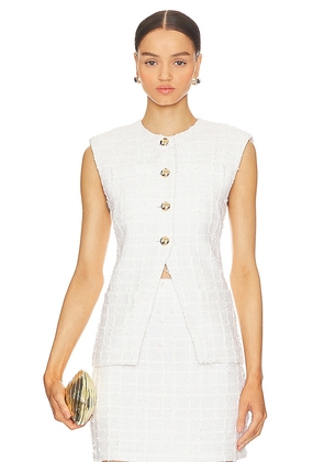 Amanda Uprichard Hughes Vest in White. Size M, S, XL, XS.