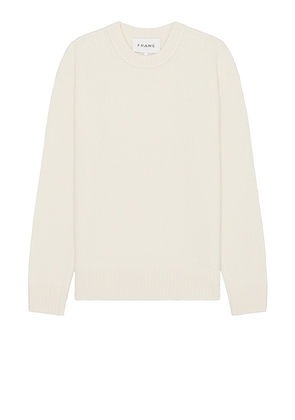 FRAME Cashmere Sweater in Cream. Size S, XL/1X.