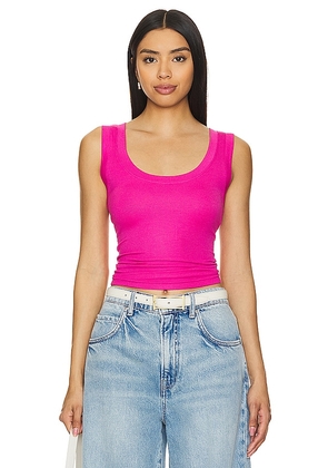 Favorite Daughter The Ribbed Tank in Pink. Size M, S, XS, XXL.