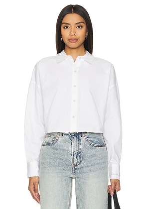 Favorite Daughter The Crop Ex-Boyfriend Shirt in White. Size M, XL.