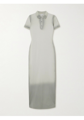 Loewe - Ombré Cotton-blend Piqué Polo Midi Dress - Gray - x small,small,medium,large