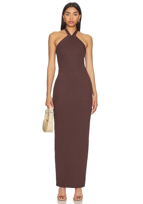 RUMER Lotte X Maxi in Chocolate. Size XS.