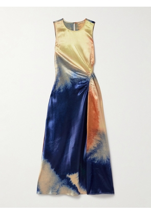 Ulla Johnson - Cordelia Ruched Printed Satin Midi Dress - Multi - US0,US2,US4,US6,US8,US10