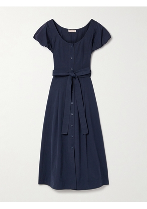 Ulla Johnson - Rhea Belted Cotton Midi Dress - Blue - US0,US2,US4,US6,US8,US10,US12,US14