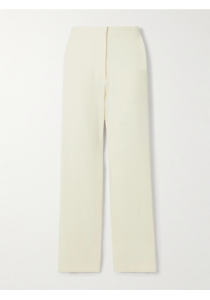 Abadia - Crepe Straight-leg Pants - White - x small,small,medium,large,x large