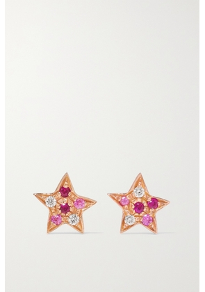 Carolina Bucci - Superstellar 18-karat Rose Gold Diamond Multi-stone Earrings - One size