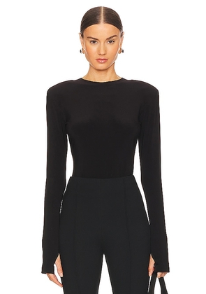 Norma Kamali Shoulder Pad Top in Black. Size L, S, XS.