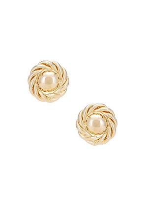 Jordan Road Jewelry Coco Earrings in Metallic Gold.