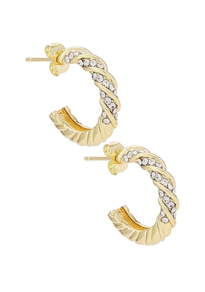 Jordan Road Jewelry Adrienne Earrings in Metallic Gold.
