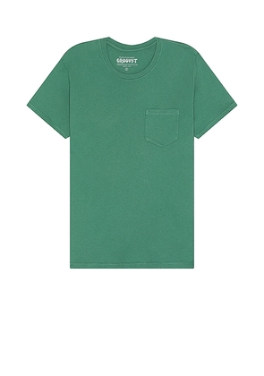 OUTERKNOWN Groovy Pocket Tee in Green. Size M, S, XL/1X.