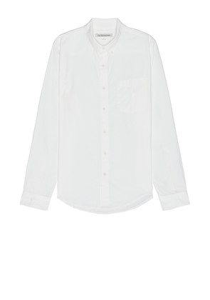 OUTERKNOWN The Studio Shirt in White. Size M, S, XL/1X.