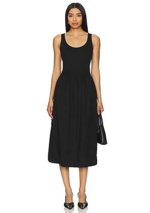 Nation LTD Sadelle Midi Dress in Black. Size M, S, XL/1X, XS.