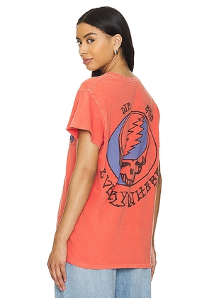 Madeworn Grateful Dead Tee in Red. Size M, S, XL, XS.