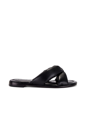 Schutz Fairy Flat Sandal in Black. Size 6, 6.5, 7.5, 8, 8.5, 9, 9.5.