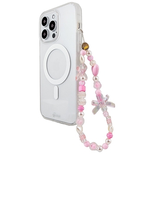 Sonix Beaded Phone Charm in Pink.
