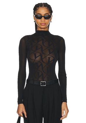 Wolford W Lace String Bodysuit in Black. Size M, S, XS.