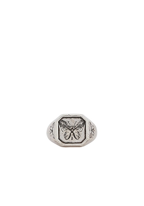 Two Jeys Butterfly Effect Ring in Metallic Silver. Size 18, 20, 22.